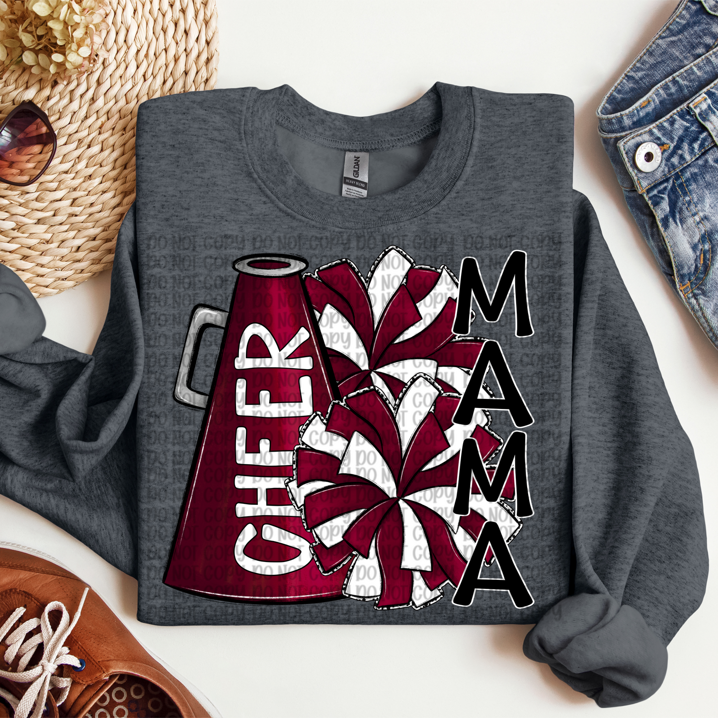 Cheer Mama Megaphone Maroon SHIRT
