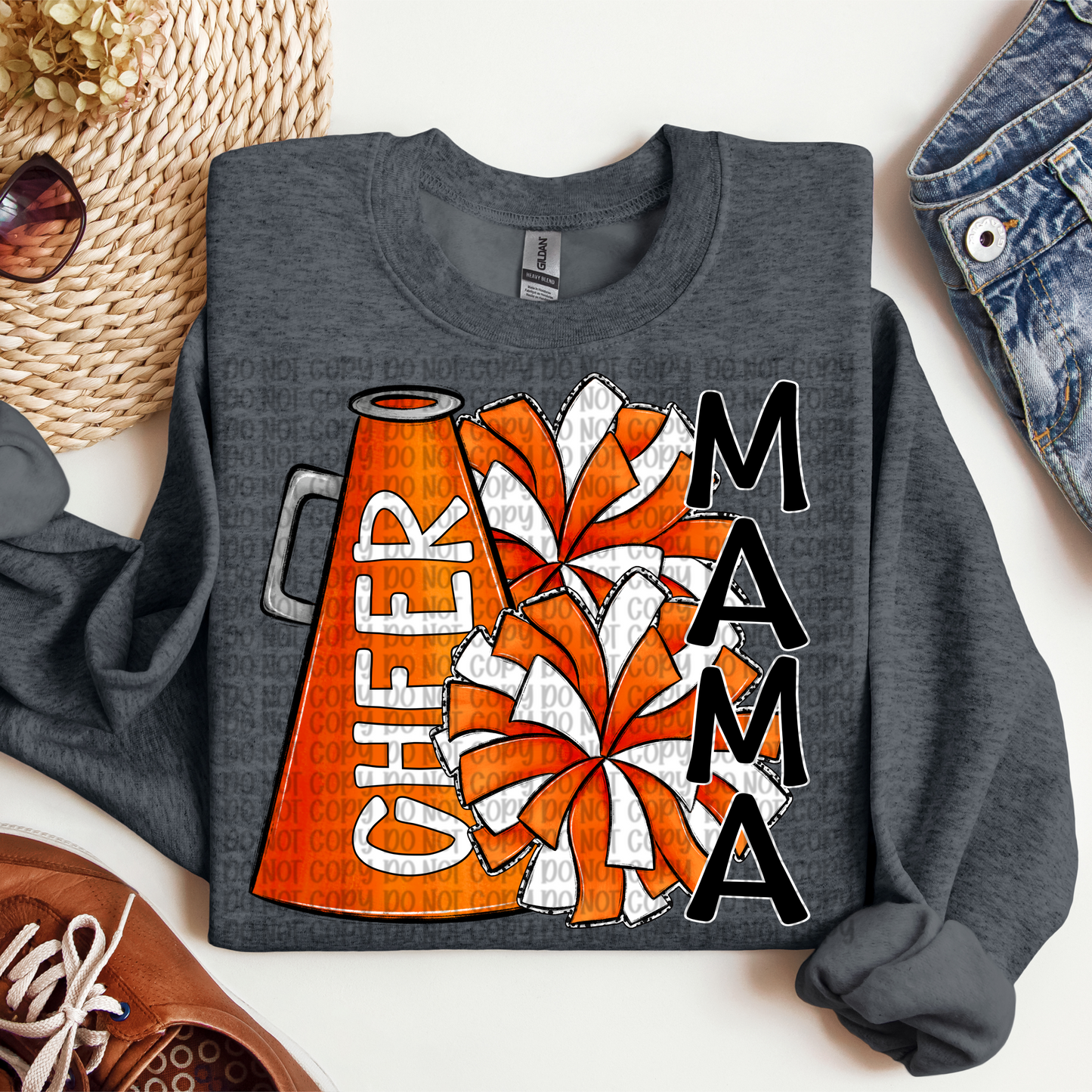 Cheer Mama Megaphone Orange SHIRT