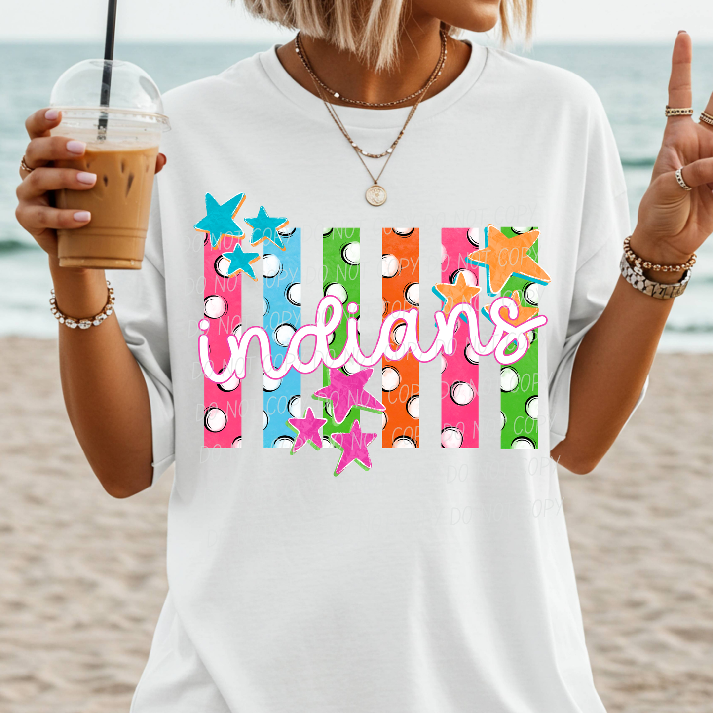Colorful Polka Dot Stripes Mascots Unisex T-Shirt
