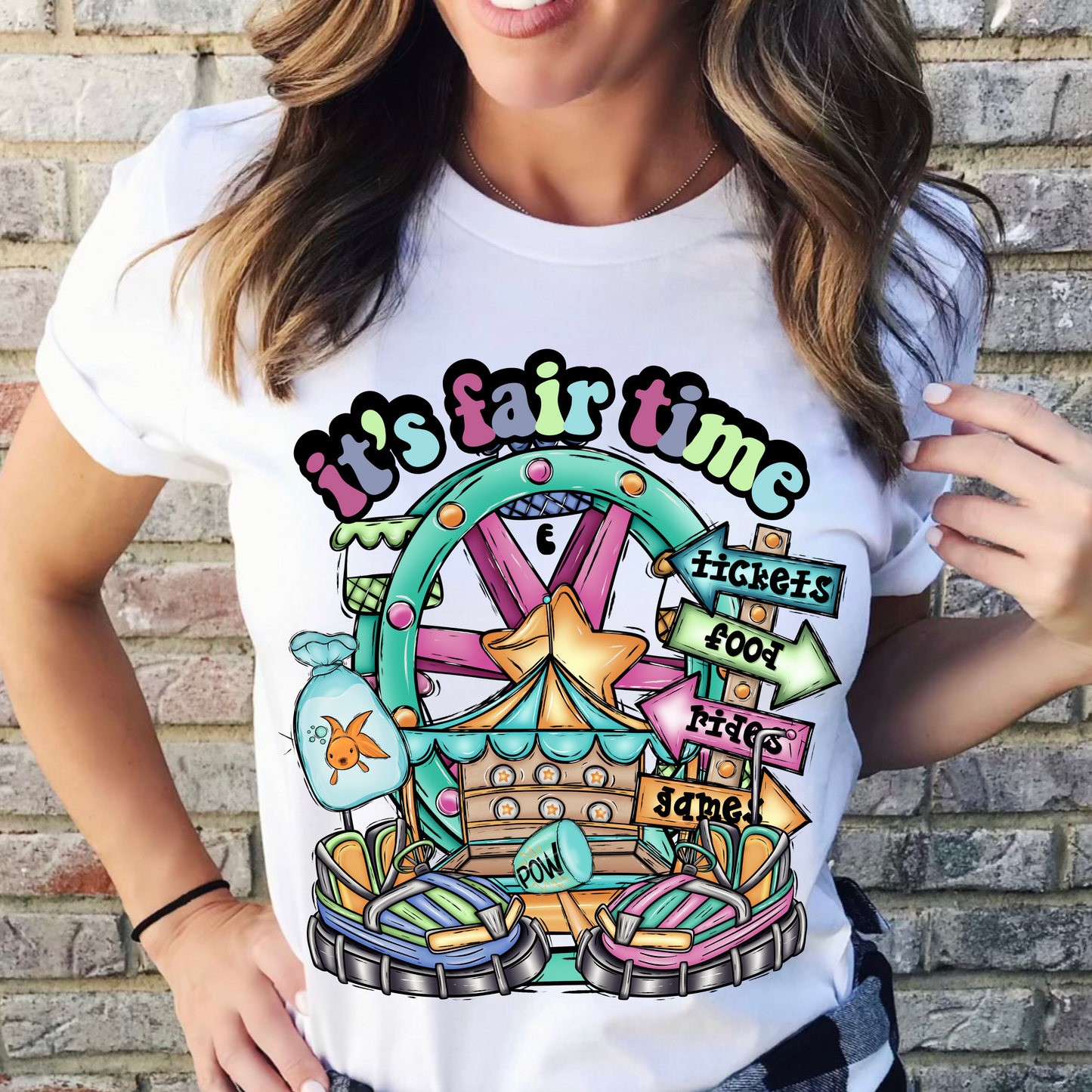 It's Fair Time Bumper Cars & Ferris Wheel SHIRT