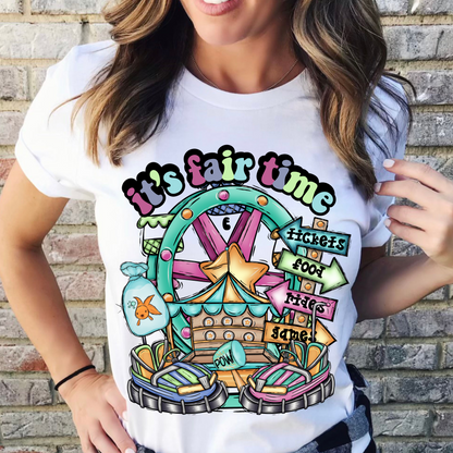 It's Fair Time Bumper Cars & Ferris Wheel SHIRT