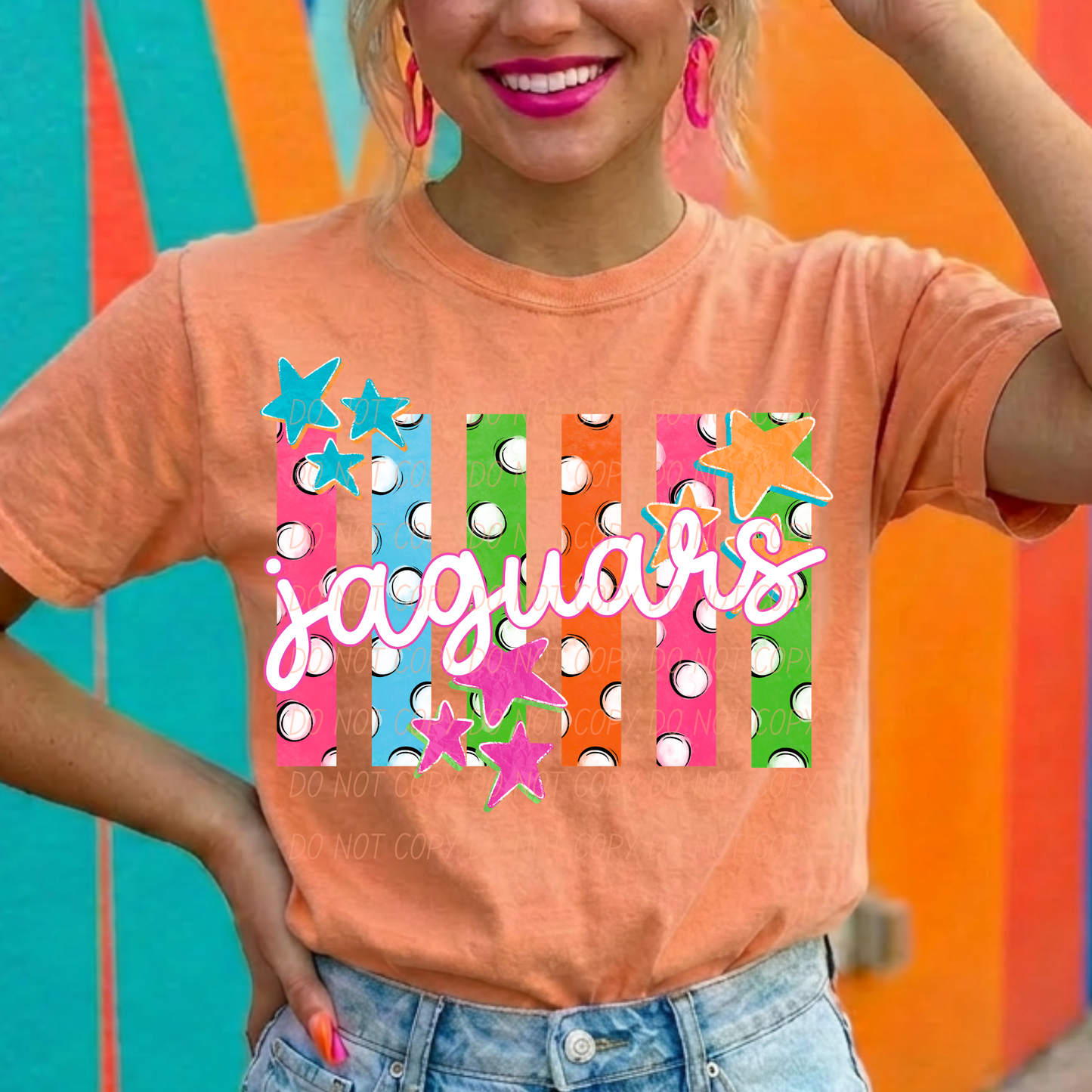 Colorful Polka Dot Stripes Mascots Unisex T-Shirt