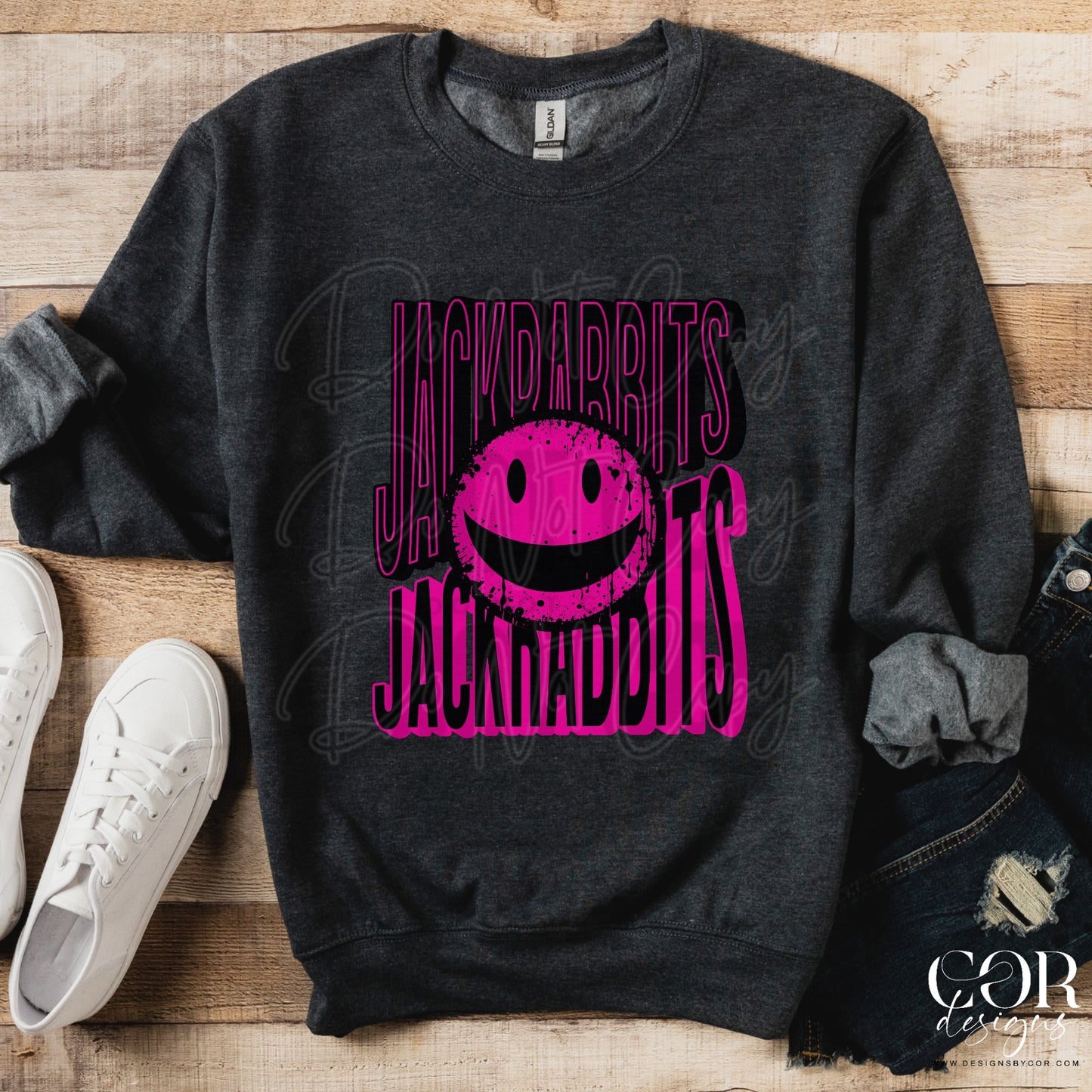 Pink Jackrabbits Smiley  SHIRT