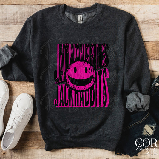Pink Jackrabbits Smiley  SHIRT