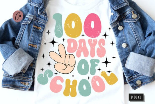 100 days of school distressed bubble SHIRT