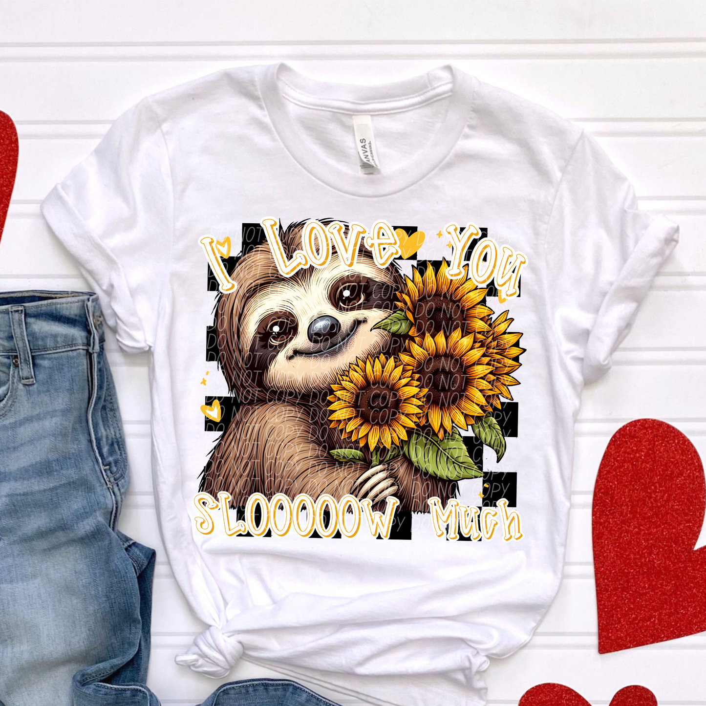 Love You Sloth Sunflowers SHIRT