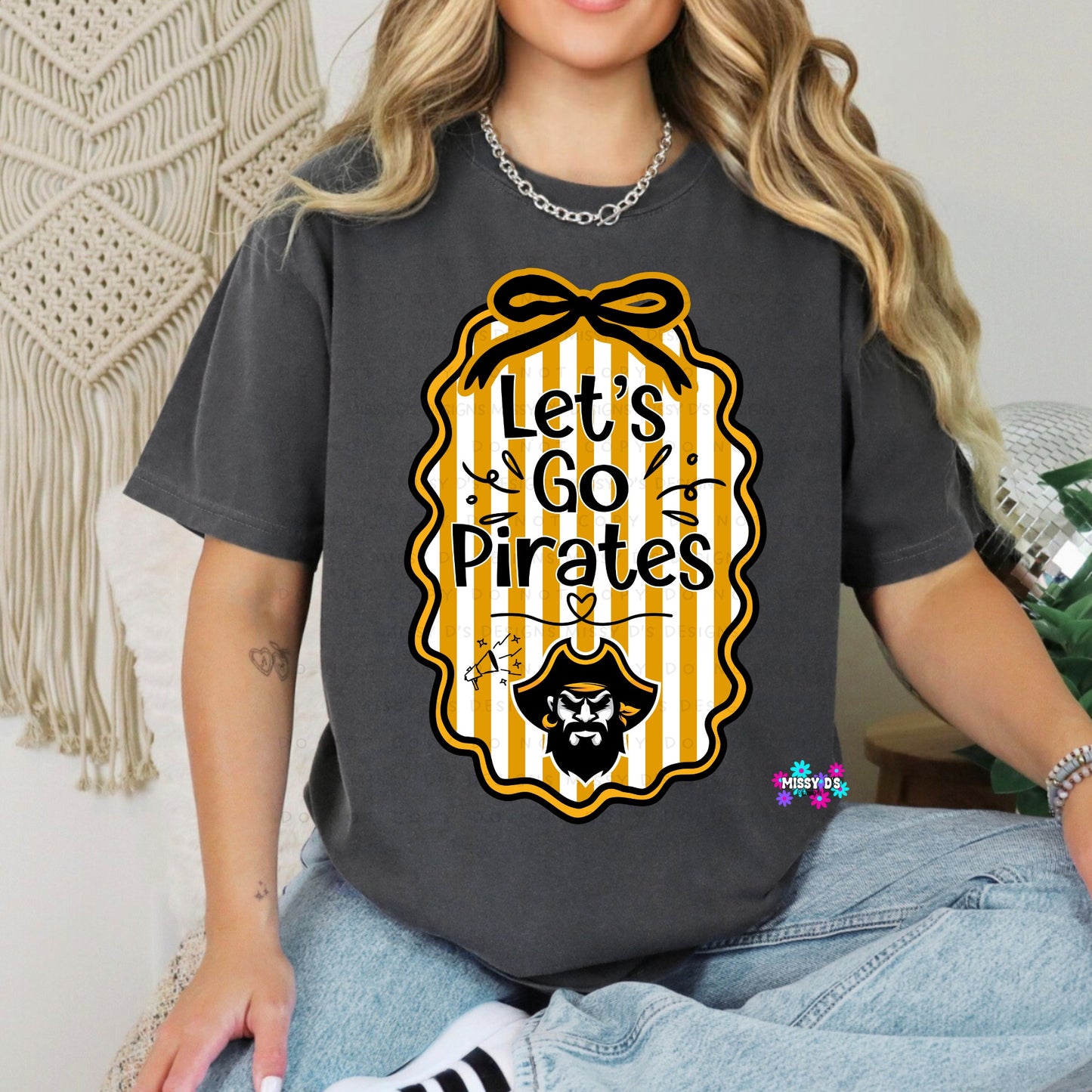 Let's Go Pirates Crandall Pirates Striped