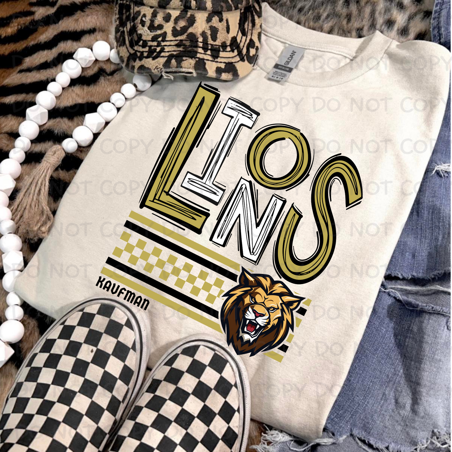 Lions Gold checkered SHIRT