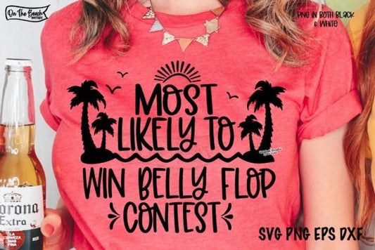 Cruise Most Likely to Win Belly Flop White SHIRT