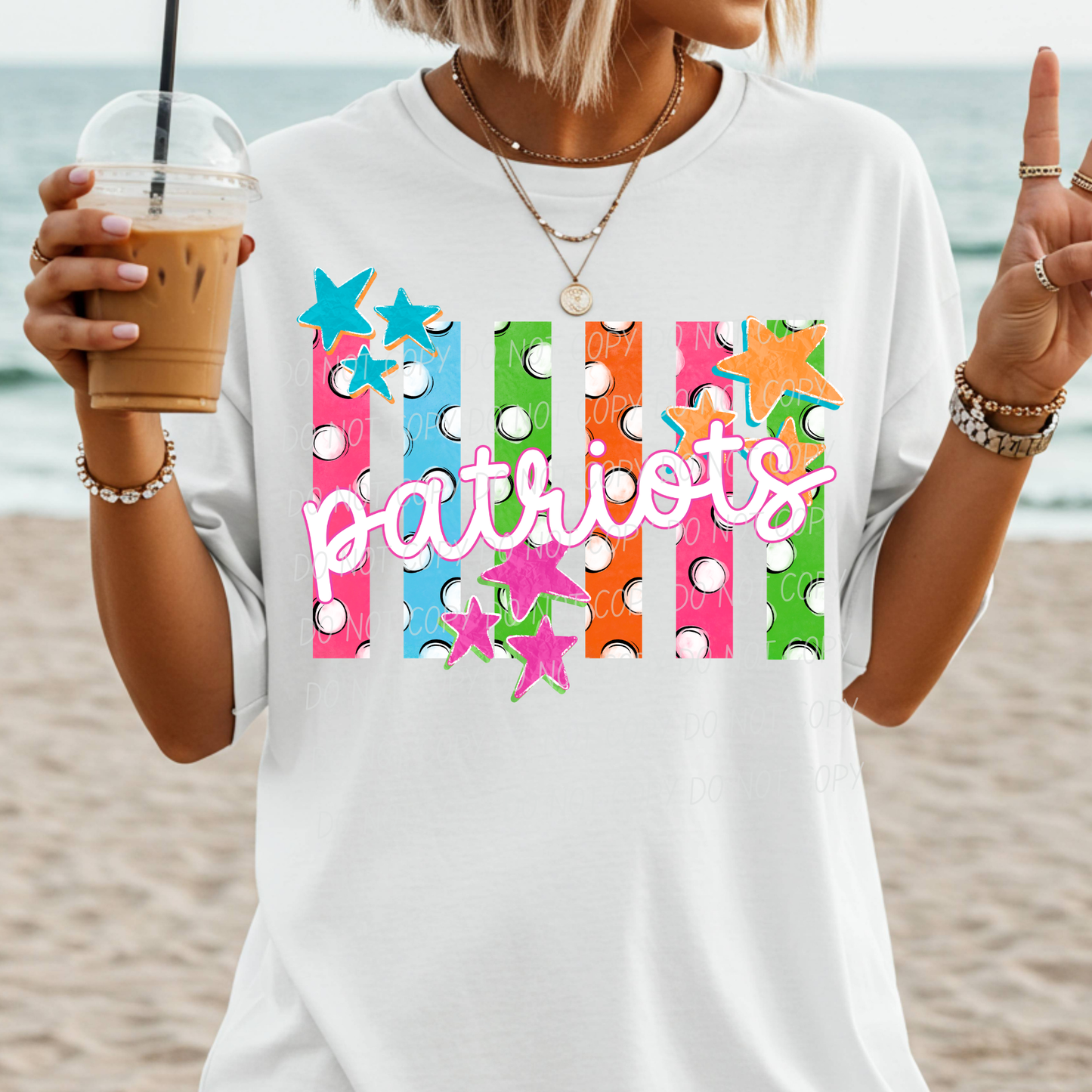 Colorful Polka Dot Stripes Mascots Unisex T-Shirt