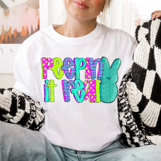 Peepin it Real Bright Colors Easter SHIRT