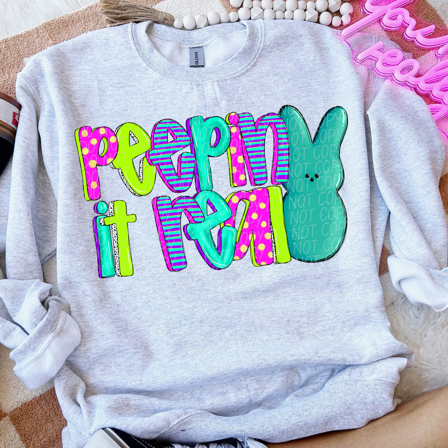 Peepin it Real Bright Colors Easter SHIRT