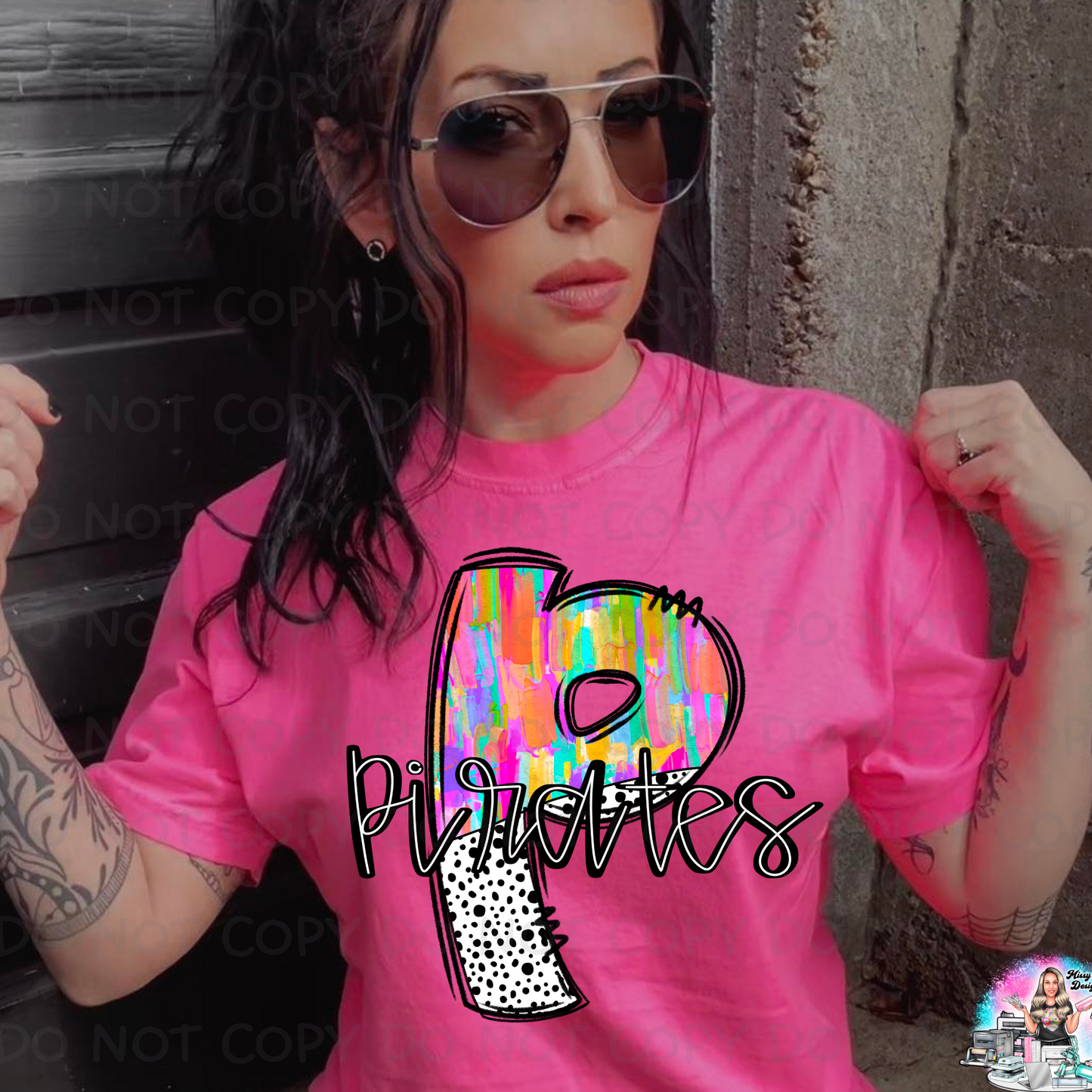 Messy Paint Dalmation Pirates SHIRT