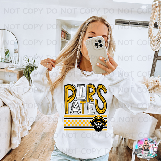 Gold Pirate Checkered SHIRT