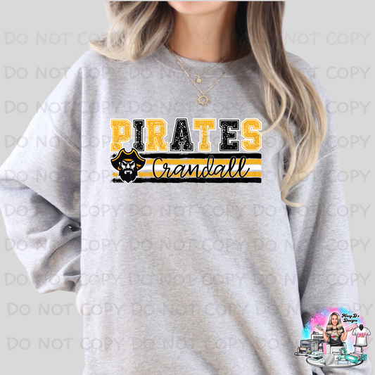 Crandall Pirates Distressed SHIRT
