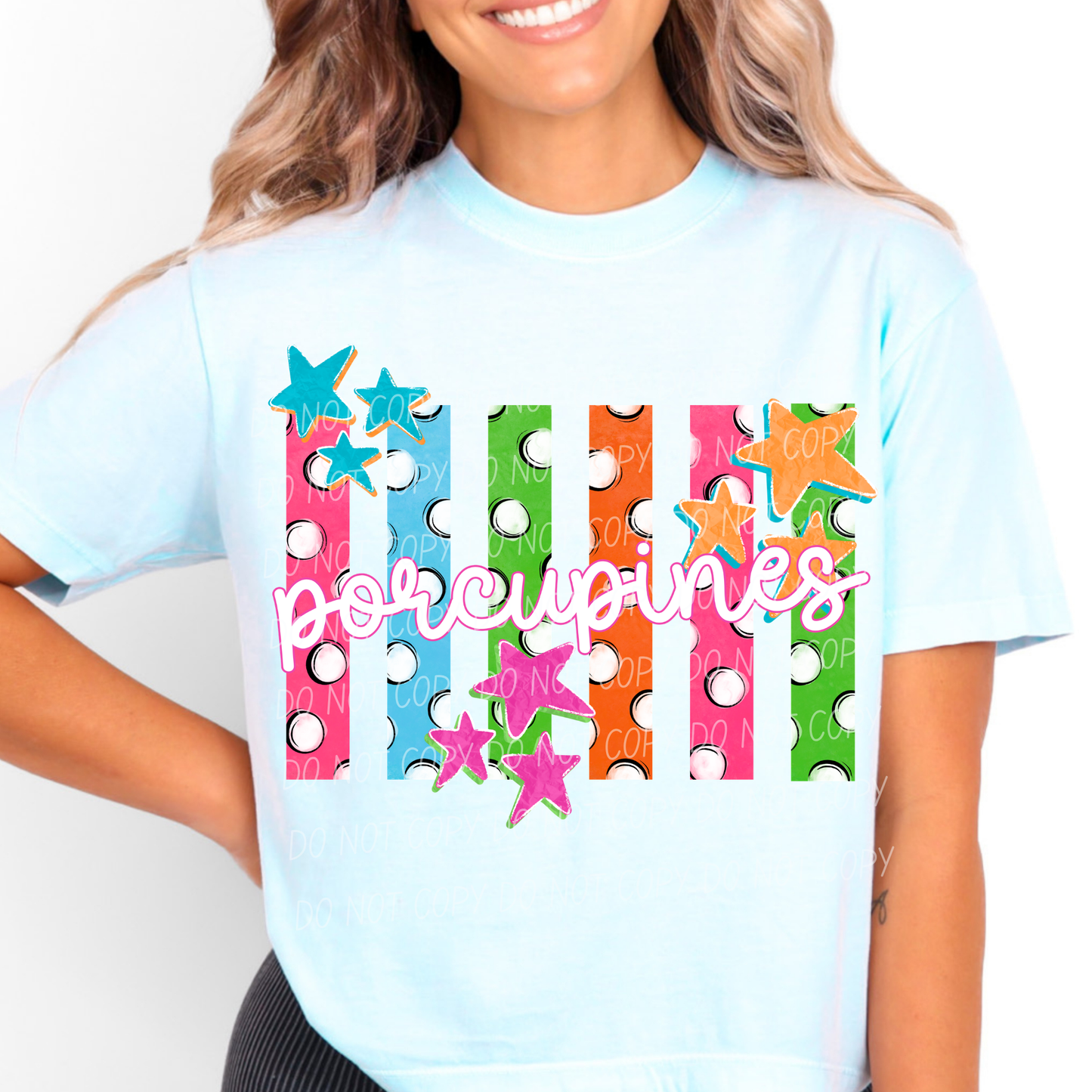 Colorful Polka Dot Stripes Mascots Unisex T-Shirt