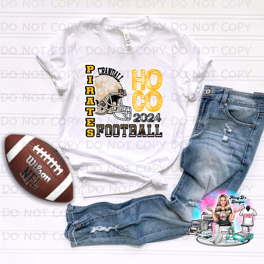 Pirates Homecoming Football Helmet 2024 Checkered SHIRT