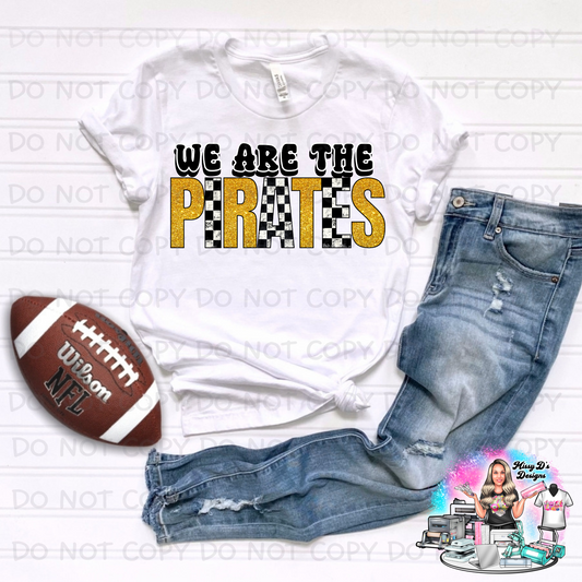 We Are The Pirates checkered faux glitter SHIRT