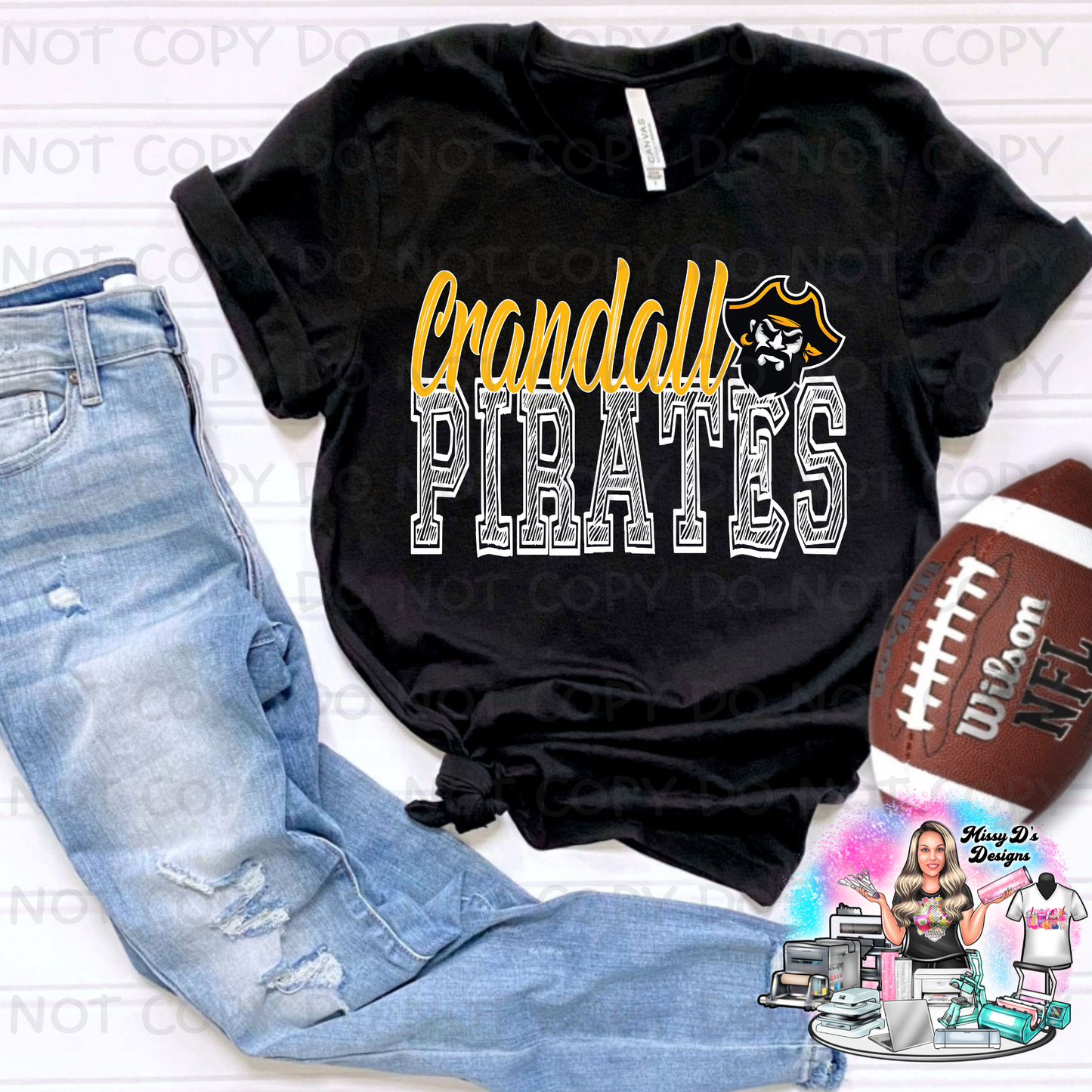 Crandall Pirates Scribble SHIRT