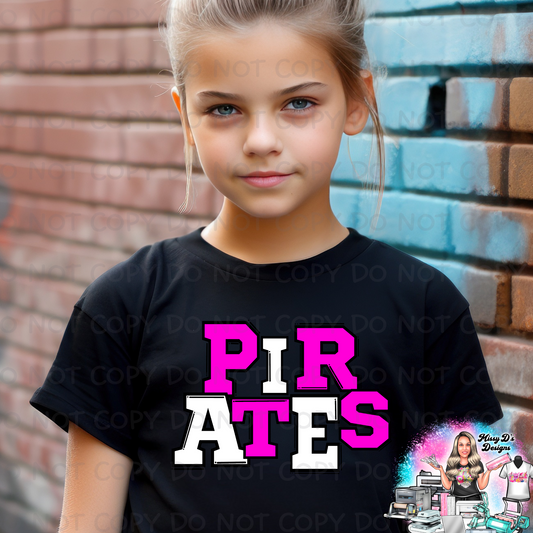 Pink/White Pirates Varsity Doodle SHIRT