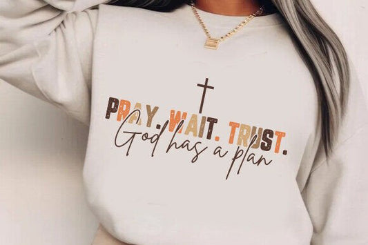 Pray Wait Trust God has a Plan SHIRT