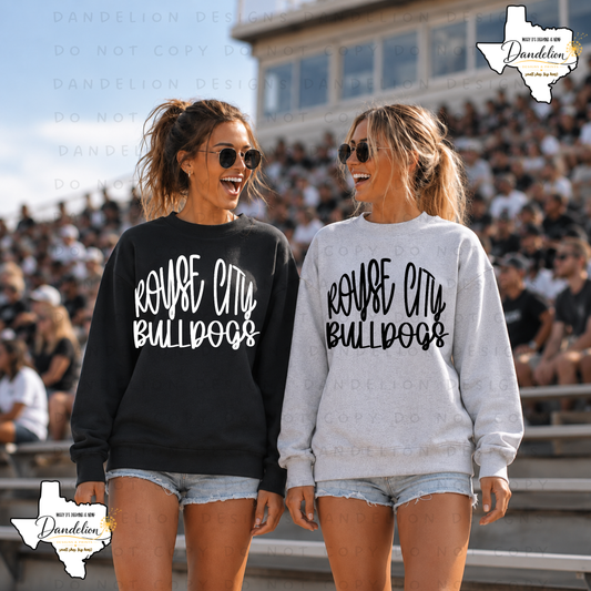 Royse City Bulldogs Hand Drawn Mascot