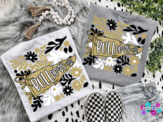 Royse City Bulldogs Boho Floral Pennant