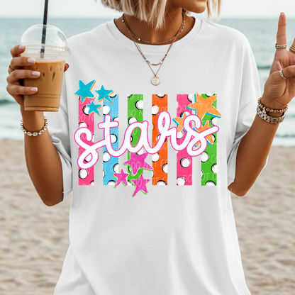 Colorful Polka Dot Stripes Mascots Unisex T-Shirt