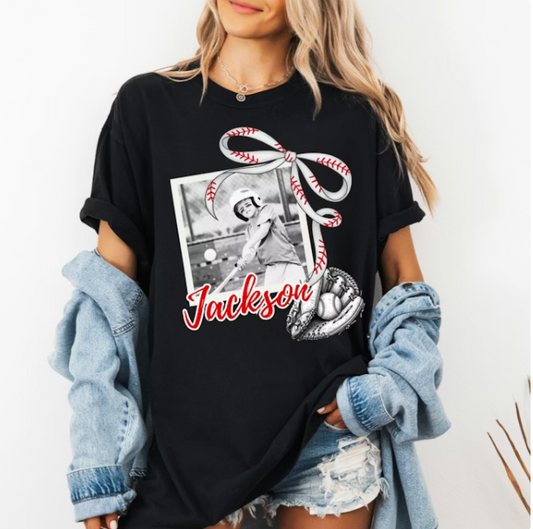 Customizable Baseball Photo Personalized Name Custom DTF TRANSFER