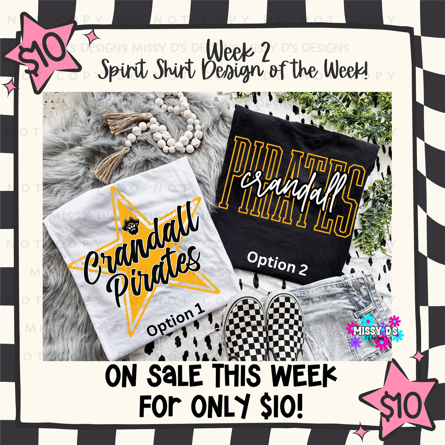 Week 2 - $10 Spirit Shirt Special - Choose your Mascot!