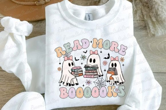 Read More BOOOOOKS Ghost Halloween SHIRT 1065