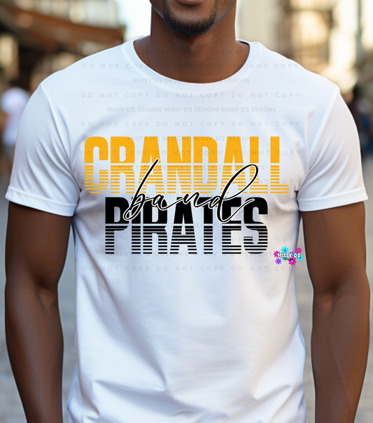 Striped Mascot Crandall Pirates Band - Unisex T-Shirt