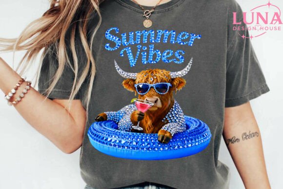 Summer Vibes Highland Cow T-Shirt