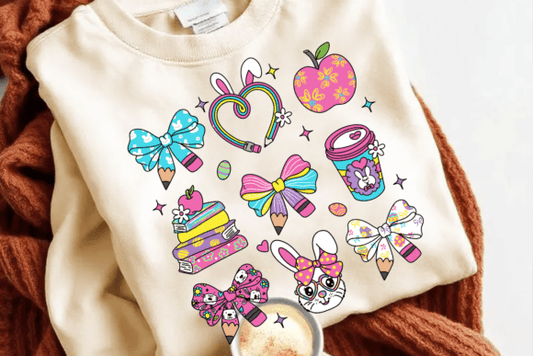 Teacher Easter Coquette Doodles SHIRT