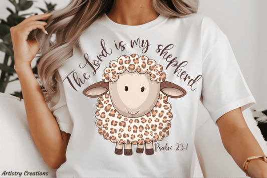 The Lord is my Shepherd Brown Psalm 23:1 SHIRT