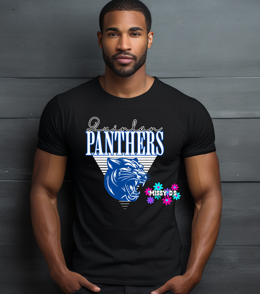 Triangle Striped Quinlan Panthers White Triangle