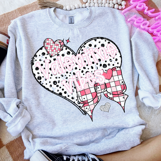 Valentine Vibes Pink Checkered SHIRT