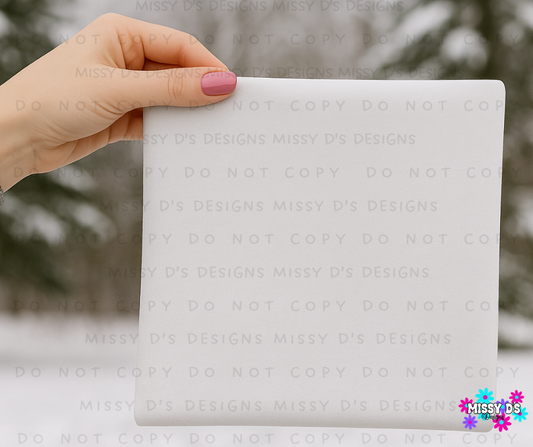 Hand-Held Winter Shirt Winter Mock Up White Shirt