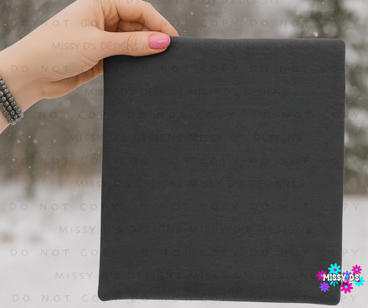 Hand-Held Winter Shirt Winter Mock Up Dark Grey Shirt