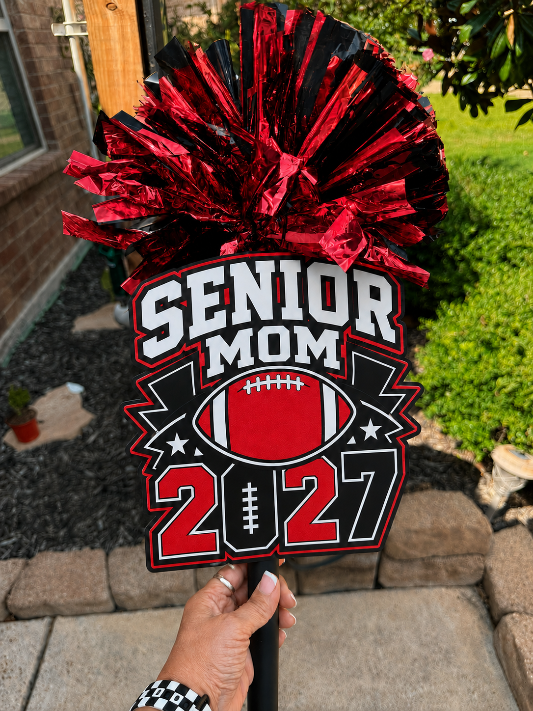 Custom Senior Mom Football Spirit Stick