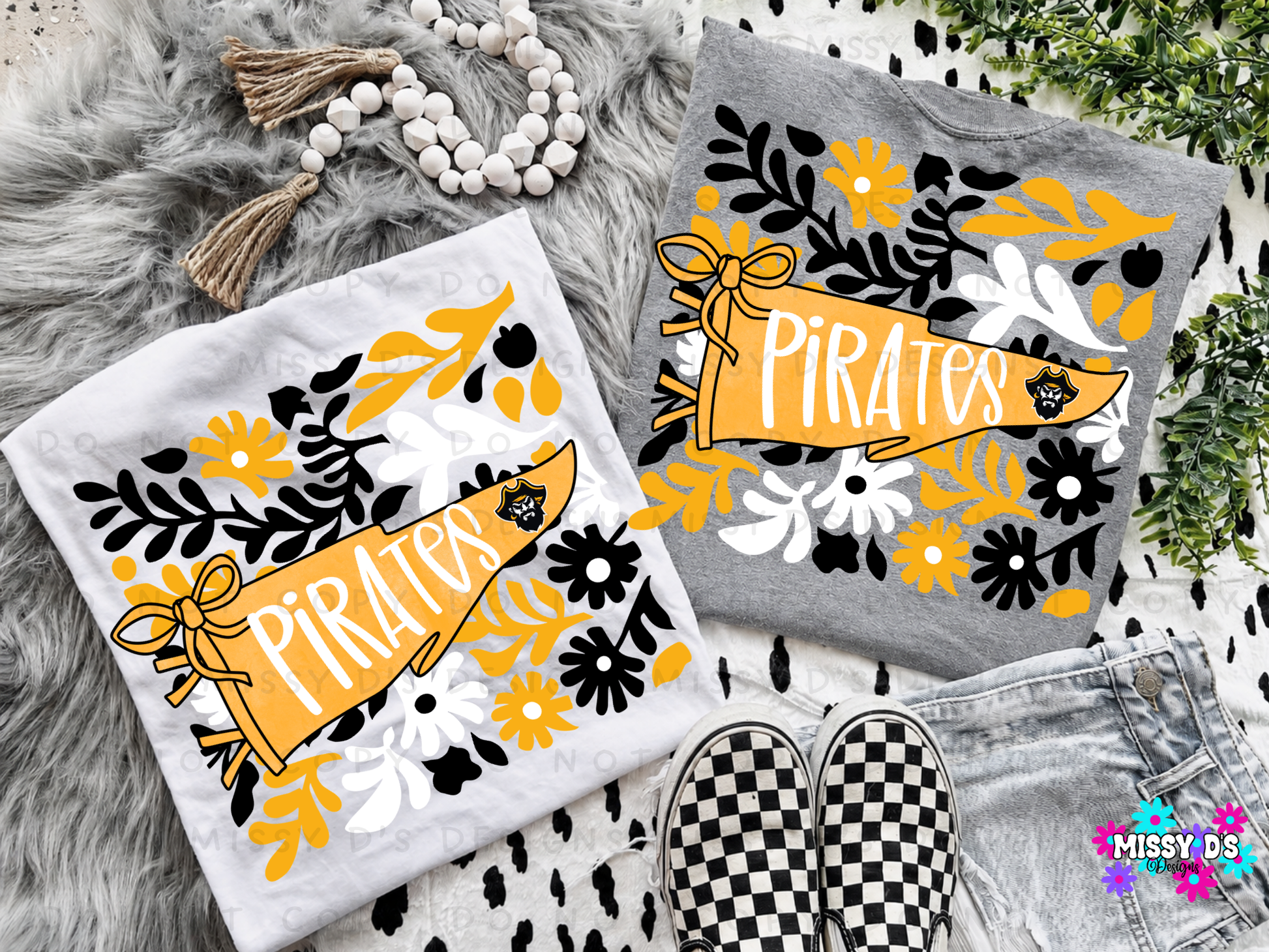 Boho Floral Pennant Crandall Pirates