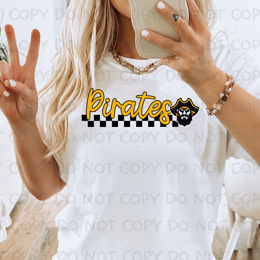 Checkered Crandall Pirates SHIRT