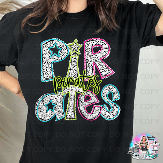 color dalmations dotted Pirates SHIRT