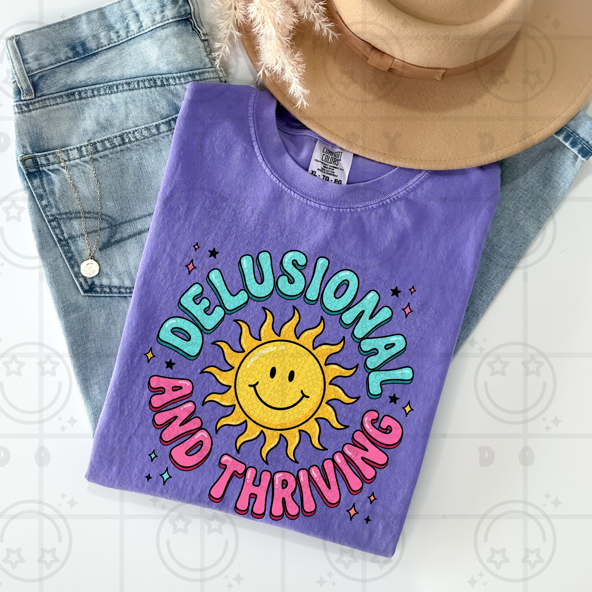 Delusional and Thriving Crewneck Sweatshirt