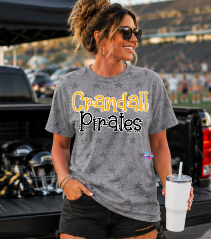Dotted Crandall Pirates White Outline