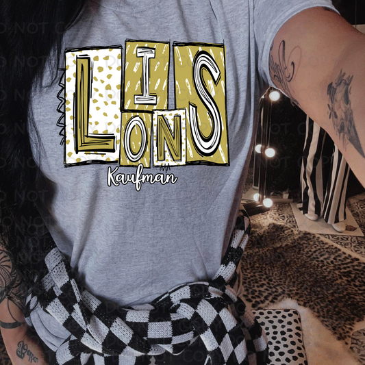 Lions Gold Dotted Doodle SHIRT