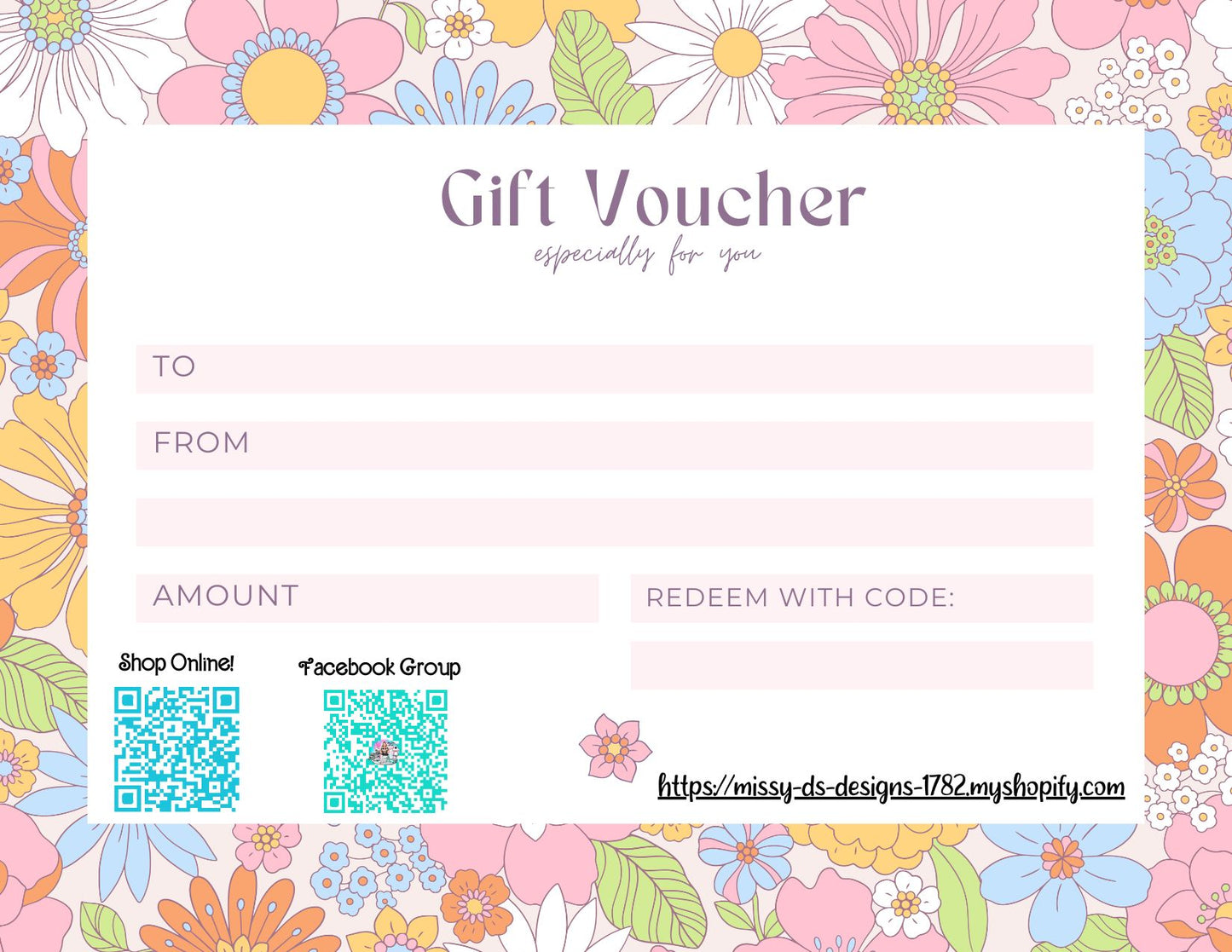 Missy D's Gift Certificate