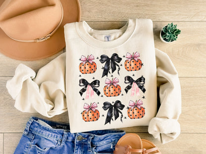 Pumpkin Watercolor Coquette Fall Halloween SHIRT