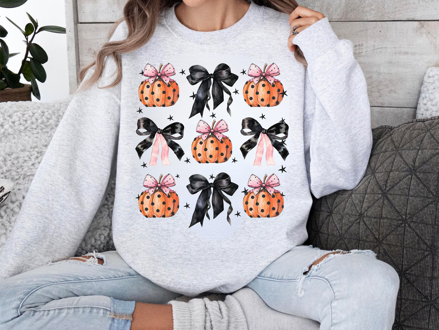 Pumpkin Watercolor Coquette Fall Halloween SHIRT
