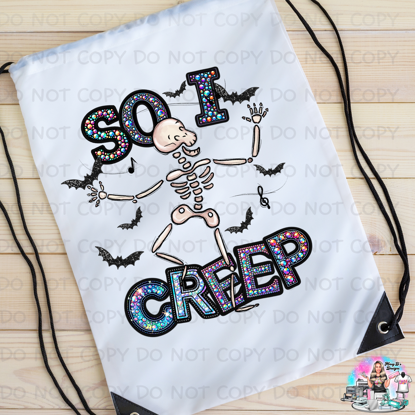 Halloween Trick or Treat Personalized Drawstring Bag